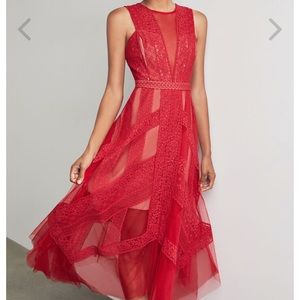 BCBG red Andi lace dress. Size 4.